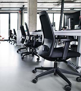 the interior of big empty modern office after pgyckpe